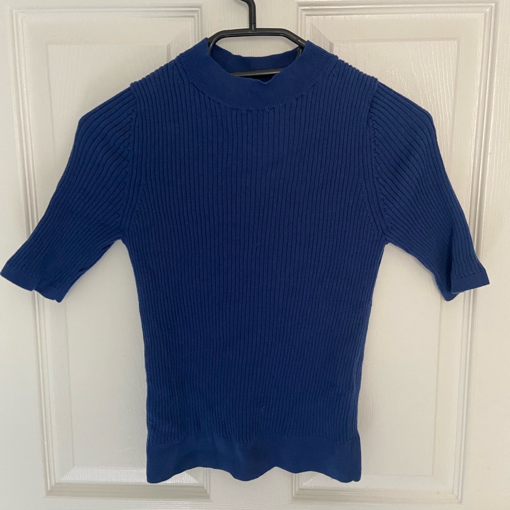UNIQLO Royal Blue Mock Neck Top